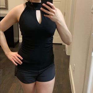 White House Black Market Keyhole Tank, Black XXS